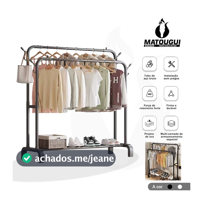 [Matougui] Arara de Roupa Cabideiro estante organizadora suporte para sapatos