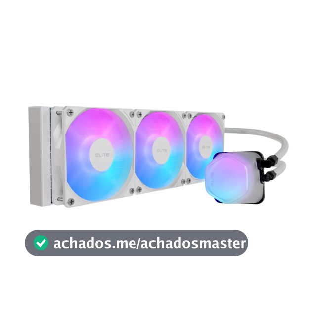 Water Cooler 360mm Cooler Master Elite Liquid Branco ARGB ELW-D36M-A21DA-RW CPU Intel AMD