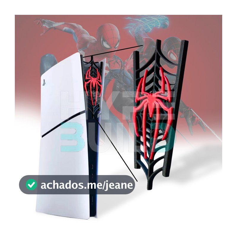 Faceplate Emblema Decorativo Frontal PS5 Homem Aranha -  (FAT/SLIM)