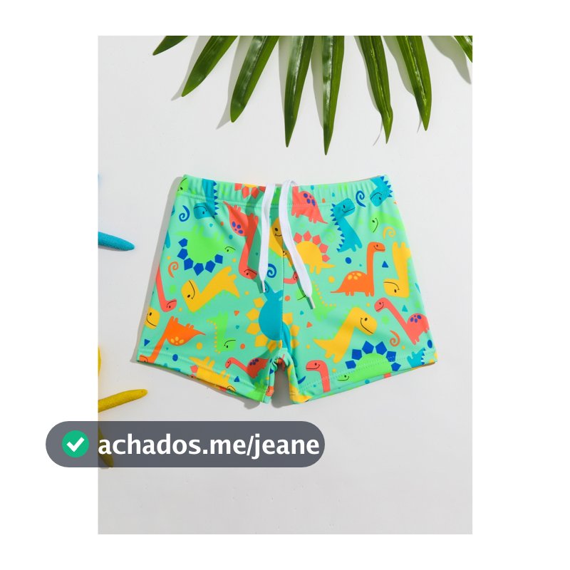 RWX VEST Sunga Divertida com Estampa de Dinossauros - Bebês 2024 B3134