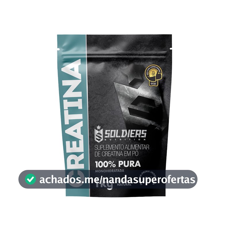 Creatina Suplemento Monohidratada em Pó 100% Pura Importada - Soldiers Nutrition