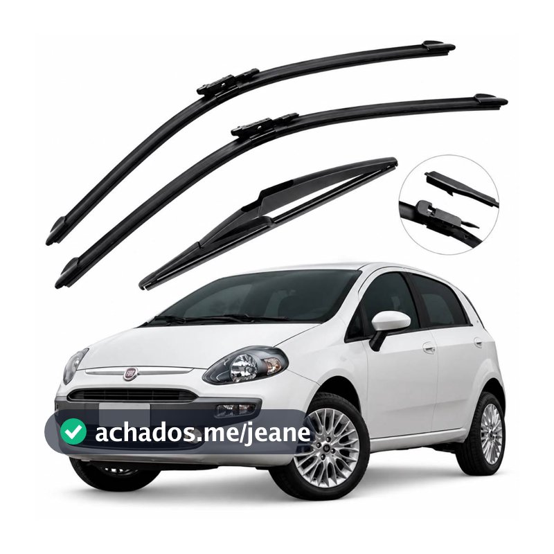Kit Palhetas Limpador Parabrisa Silicone Punto 2008 À 2017 Par mais Traseira Opcional