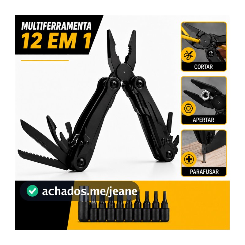 Canivete Tatico Alicate Multifuncional Pesca Camping Campo Faca Em Aço