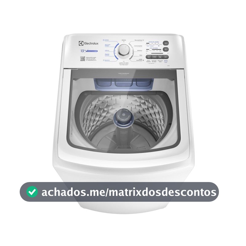 Máquina de Lavar Electrolux 13kg Branca Essential Care com Cesto Inox e Jet&Clean (LED13)
