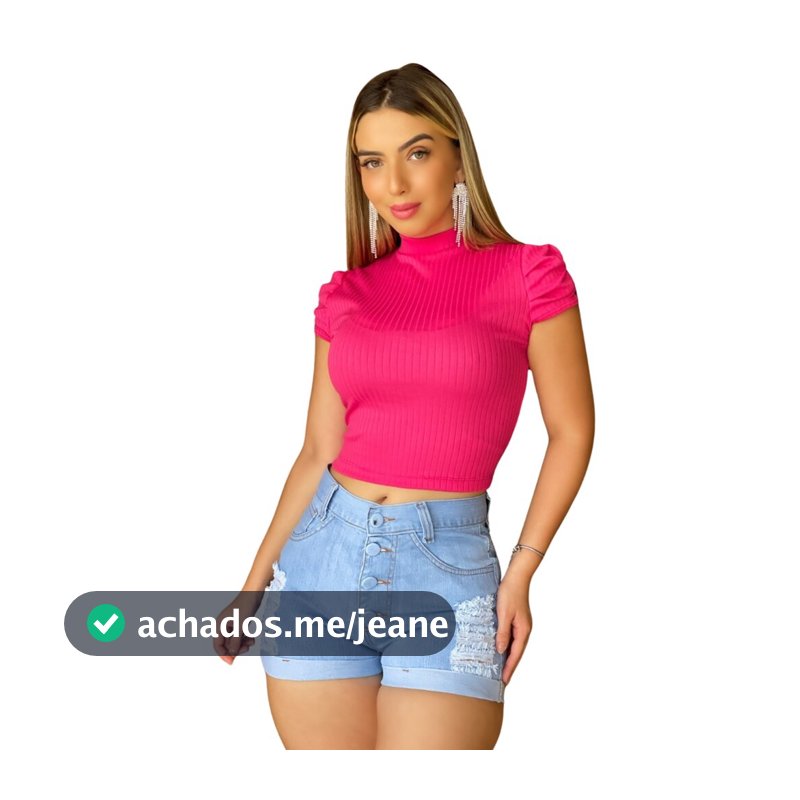 Blusinha Canelada Feminina Rosa,Dativa Mix