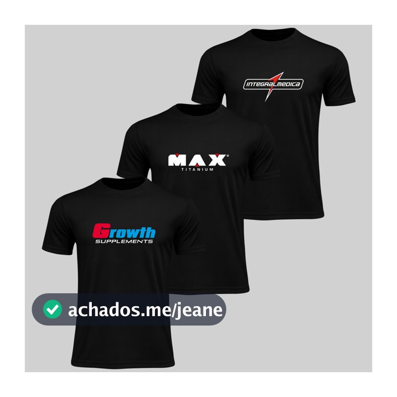 Kit 3 Camiseta Dry Fit Masculina Preta Mix Academia Caminhada Fitness Casual Confortável Treino