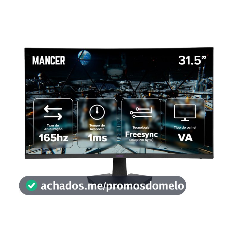 Monitor Gamer Mancer Valak UZ3, 31.5 Pol, VA, Curvo, FHD, 1ms, 165Hz, HDMI/DP, MCR-VLKUZ3-BL01