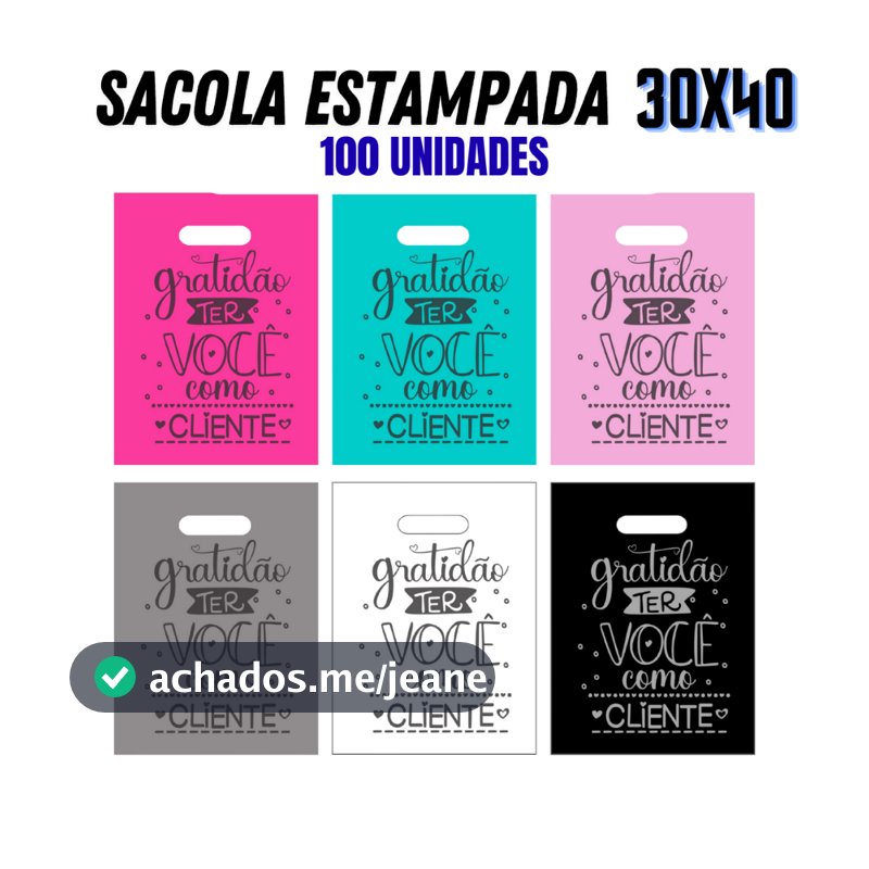 Sacola 30x40 e 40x50. 100 UNIDADES boca de palhaço estampada . lojas boca vasada frases