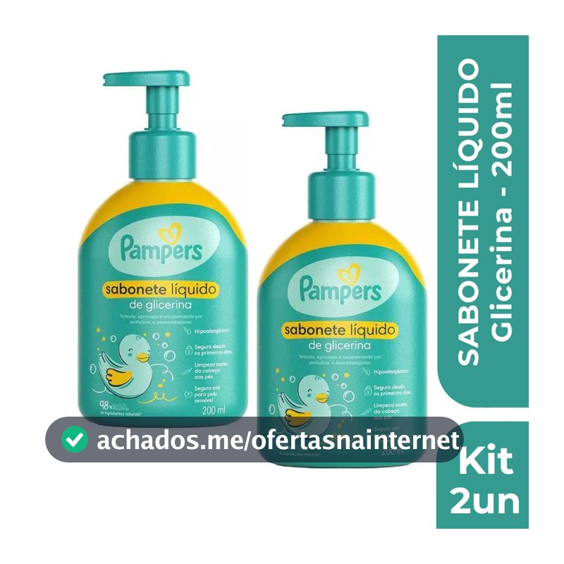Sabonete Líquido Infantil Pampers Hidratação Suave 200ml