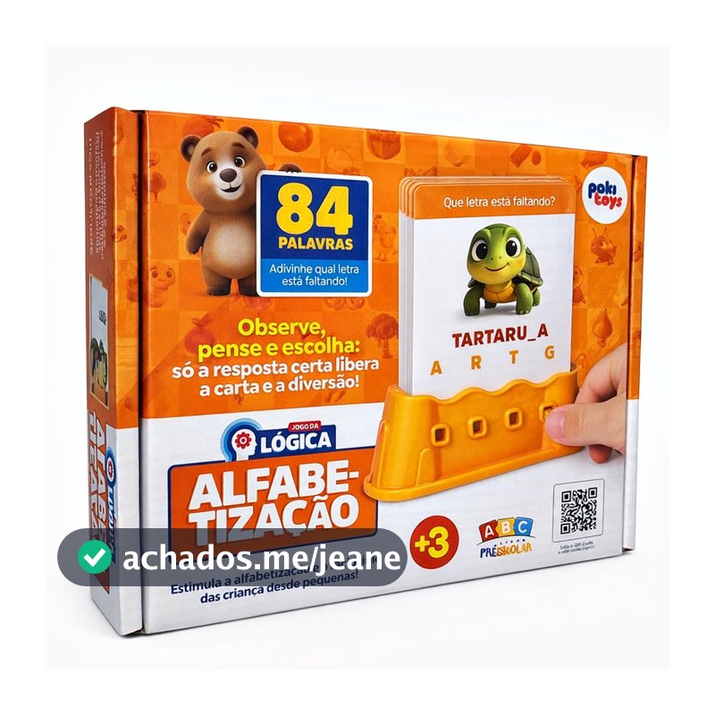 Jogo da Logica Alfabetização Brinquedo 84 Palavras