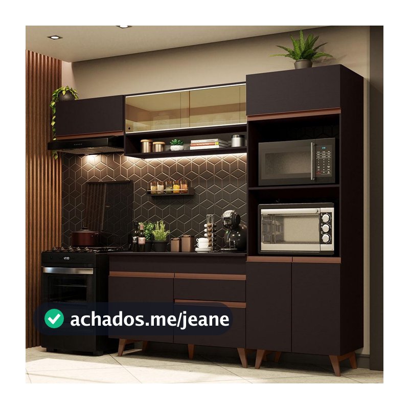 Armário de Cozinha Completa Reims Madesa 260cm Reims Madesa 07