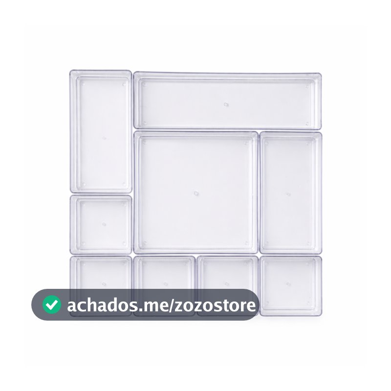 Peças Organizadores Acrilicos Empilhaveis Joias Maquiagem Transparente Geladeira Gavetas