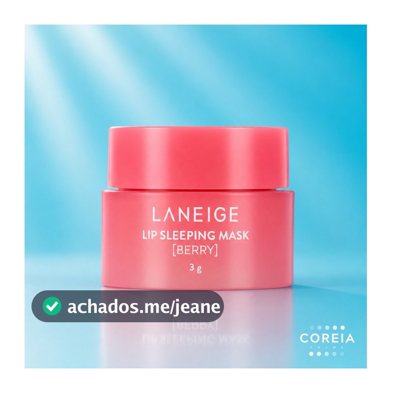 Máscara Labial Noturna Laneige Berry 3g - Nutrição e Hidratação com Fragrância Fresca