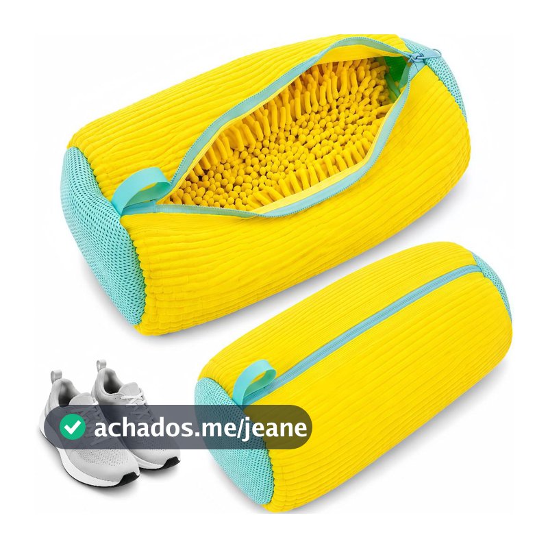 KIT 2 Sacos para Lavar Tênis na Máquina Lavanderia Sapatos Anti Deformação