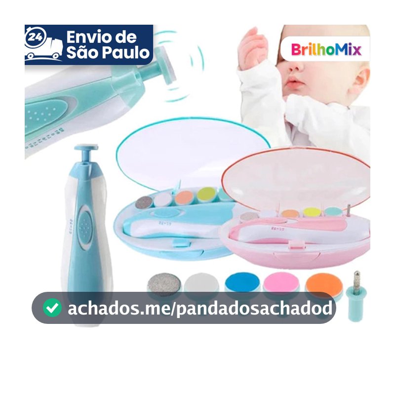 Lixa de unha Shell elétrica infantil 7 em 1 lixa de unha elétrica