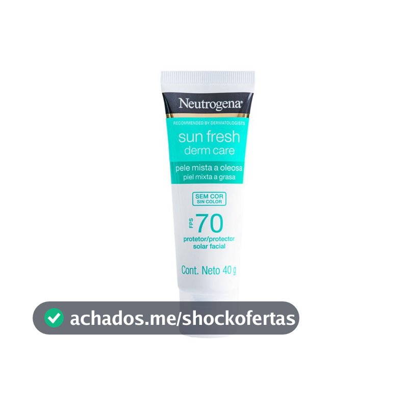 Neutrogena Sun Fresh Protetor Solar Facial para Pele Oleosa Fps 70 40g
