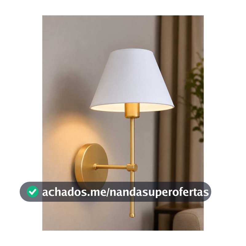Arandela Luminária Luna LED E27 Moderna Quarto Cabeceira Sala Decorativa