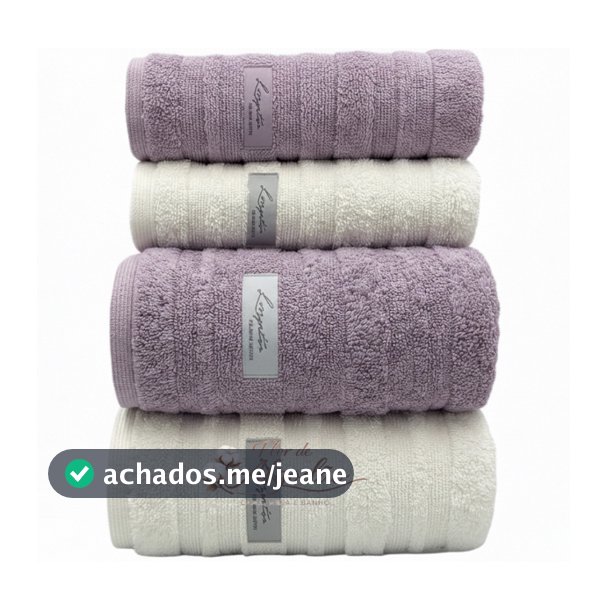 Kit/Jogo 2 Toalhas de Banho e 2 Toalhas de Rosto Grande Super Luxo Volume Extra 100% Algodão Macia Alta Absorção