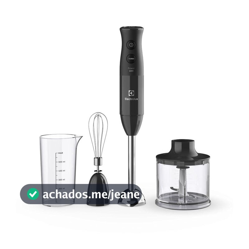 Mixer 3 em 1 Electrolux Cinza 600W com Haste em Inox e Tecnologia TruFlow (EIB20)