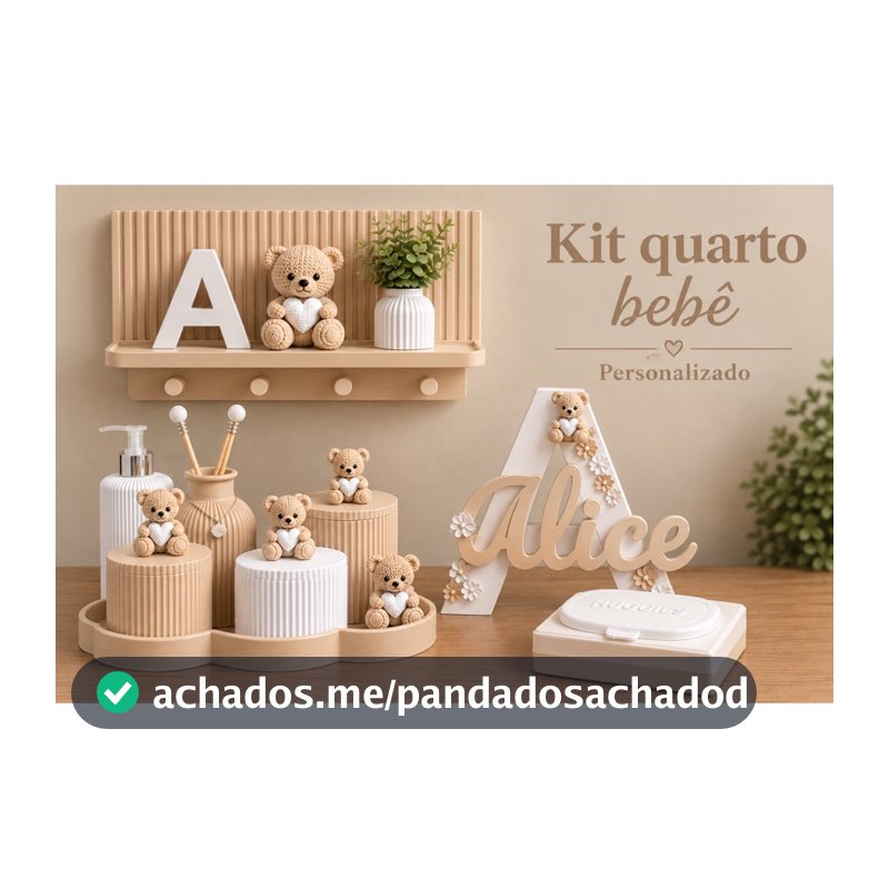 kit decoração quarto bebê Personalizado / kit higiêne bebê / organização delicado e sofisticado