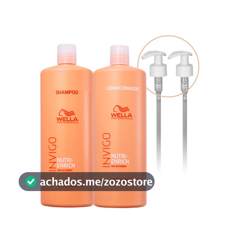 Kit Wella Professionals Invigo Nutri-Enrich Shampoo Condicionador e Válvula (4 produtos)
