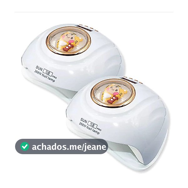 combo 2x Cabines Sun S8 Pro Sioux 57 LEDs 268w Unha Gel Acrigel Secagem Rápida BIVOLT