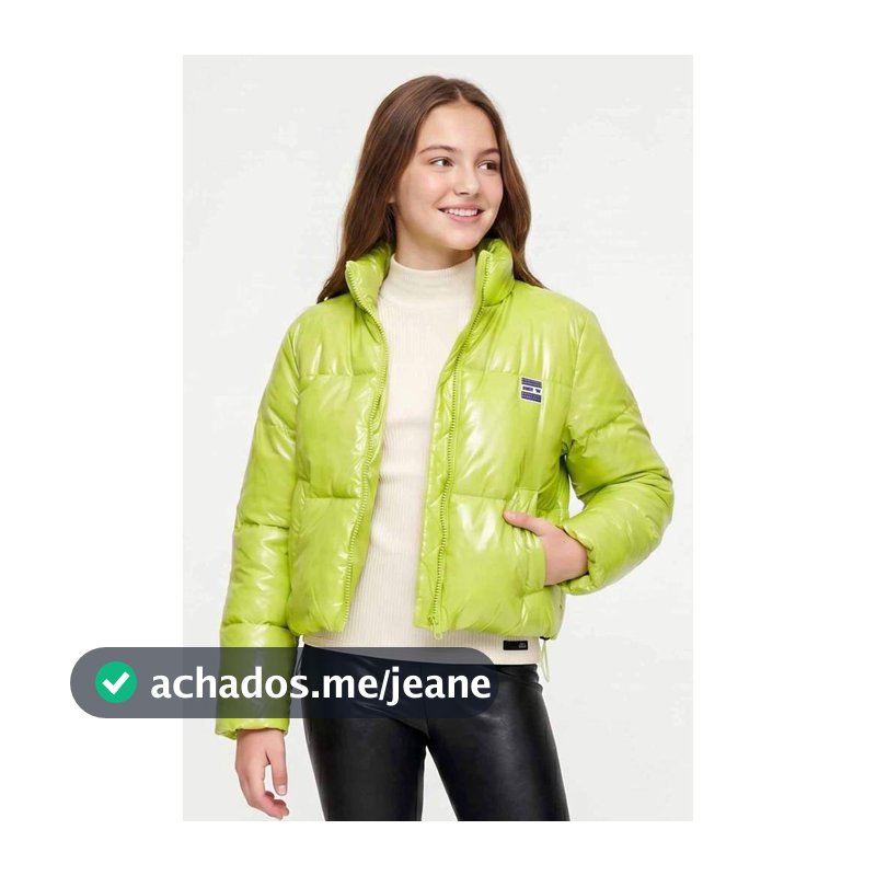 Jaqueta Puffer Juvenil Menina Beats Verde