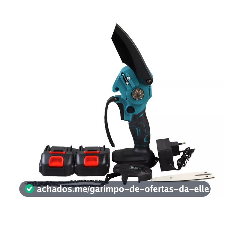 Mini Motosserra Elétrica Portátil Hagra 2 Baterias 21V Maleta Bivolt Multiuso Oferta Especial