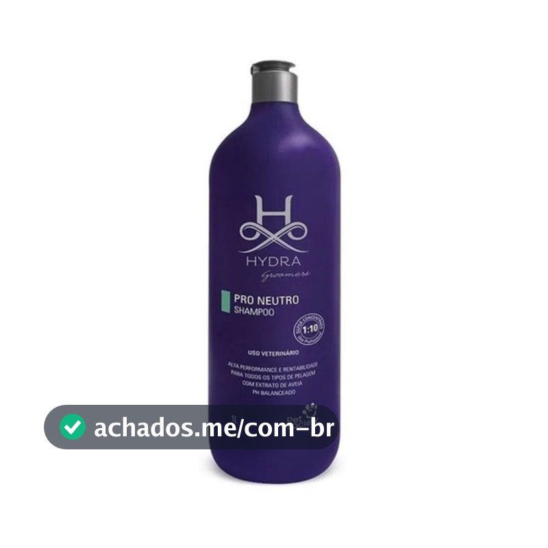 Shampoo Neutro 1litro 1:10 Pet Society Hydra Cães Gatos