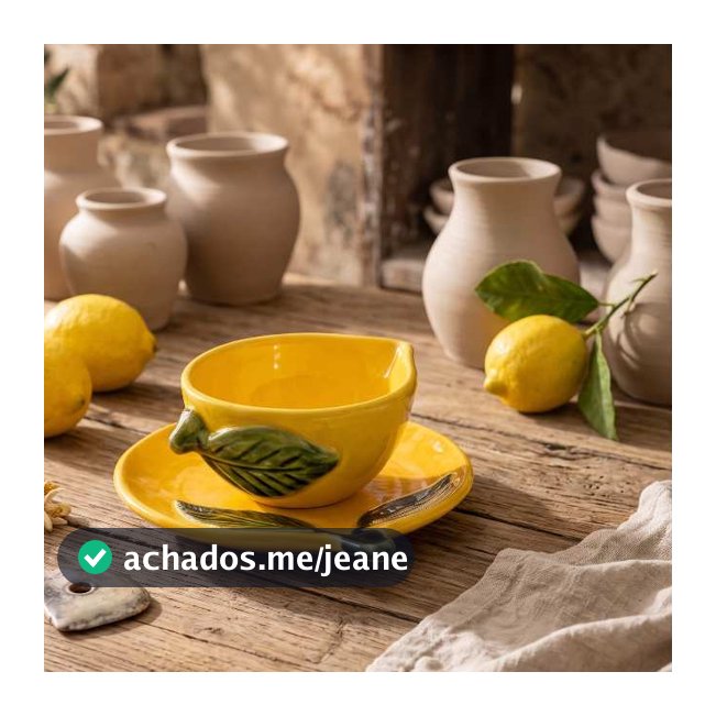 Bowl Cumbuca Limão Siciliano Cerâmica Artística Decoração