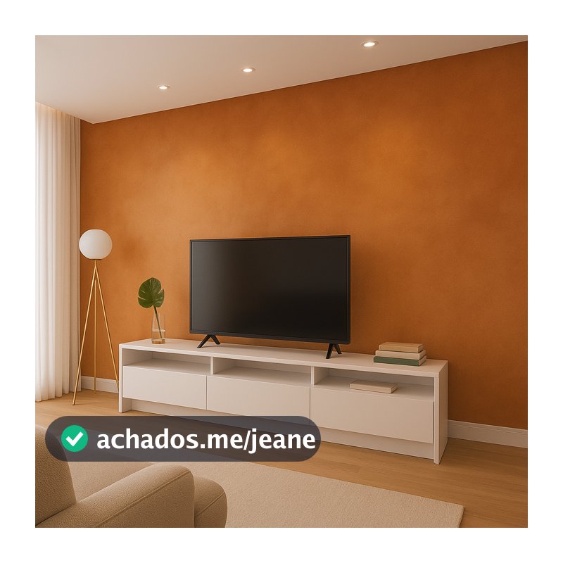 Rack para Sala Quarto TV até 65 Polegadas Essenza 219 cm PREMIUM 3 Gavetas E 3 Nichos