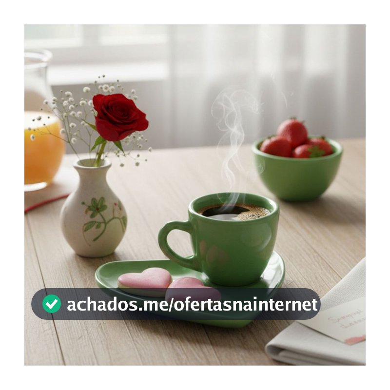 Caneca e Pires Coração Cerâmica - O Toque Aesthetic que sua Mesa Precisa