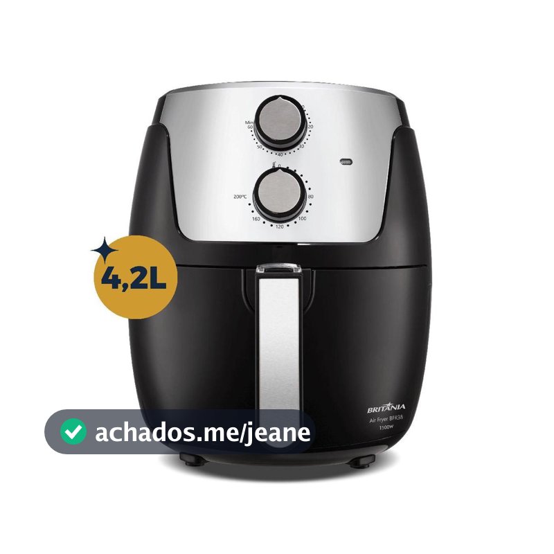 Air Fryer Britânia 4,2L Dura Mais 1500W BFR38