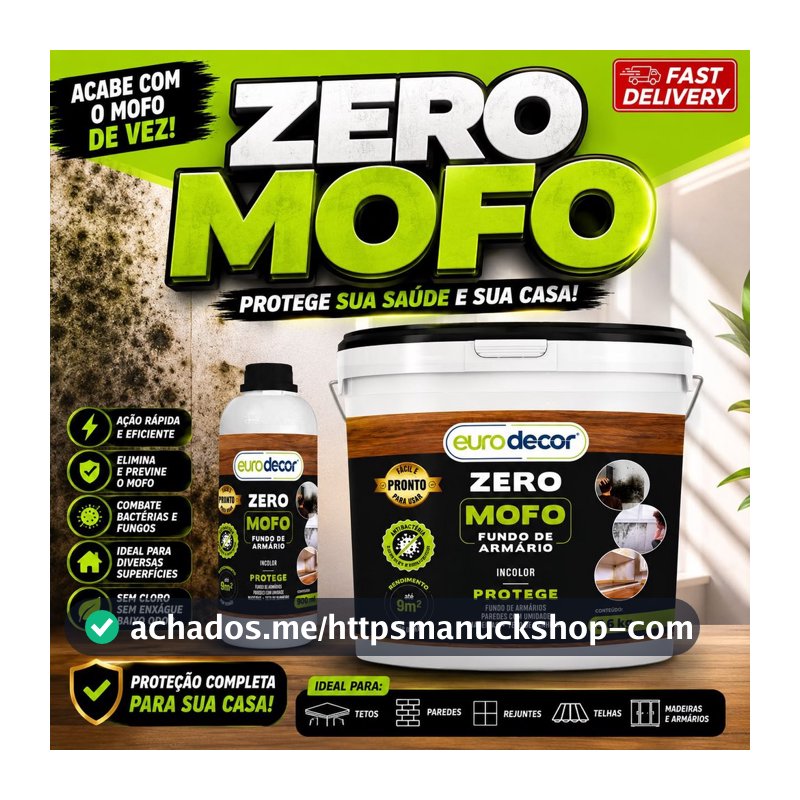 Verniz Zero Mofo Fundo de Armário 900ml Ou 3.6KG Parede e Teto de Banheiro