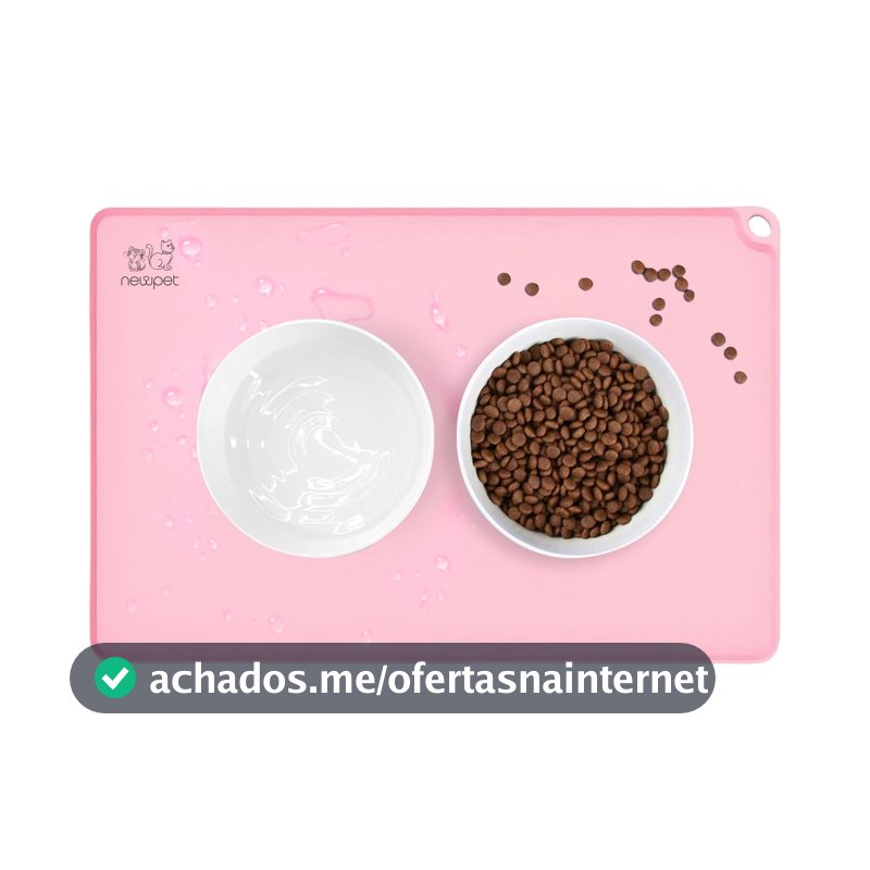 Tapete Pet Comedouro Cão Gato P Comida Água Newpet 40x50cm