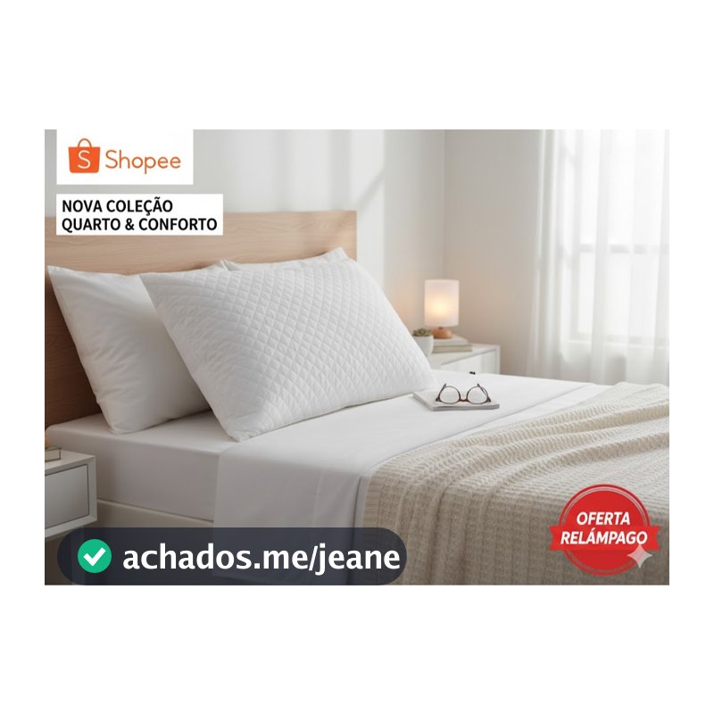 Travesseiro de Espuma Macia e Confortável | Antialérgico | Suporte Ideal para Noites de Sono Perfeitas