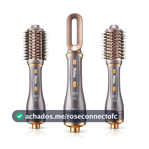 Escova Secadora Alisadora Philco 3 Em 1 1300w Original Anti-frizz 230°c Efeito de Salao