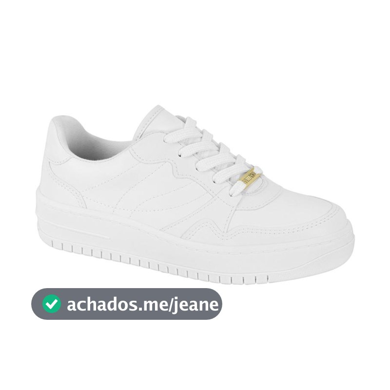 Promoção Tênis Vizzano Feminino Branco Plataforma Confortável Casual Antiderrapante Pronta Entrega