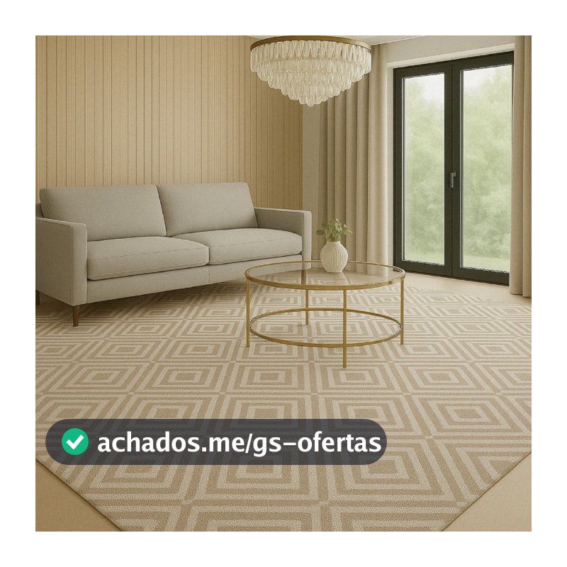 Tapete 2,00 M X 2,50 M Para Quarto Sala Escritório Com Antiderrapante Moderno Sofisticado