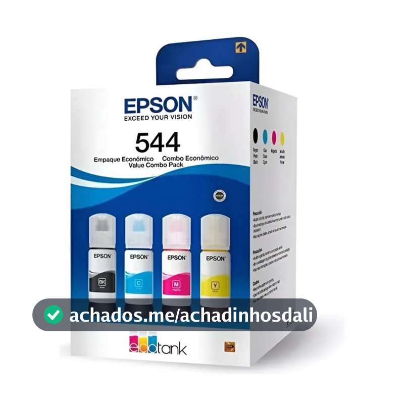 Kit 4 Tinta 544 Impressora L3250 L3210 L5190 L3110