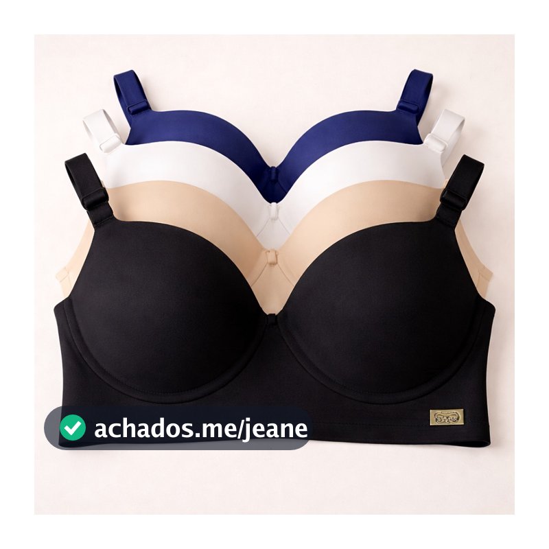 Kit C/4 Sutiãs Reforçado Com Bojo Premium Direto da Fábrica PROMOÇÃO Adulto/PPP