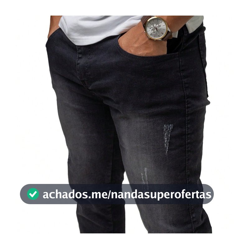 Calça Masculina Jeans Versátil Elastano Premium Modelo Slim Casual Presente de Fábrica - LIONS JEANS
