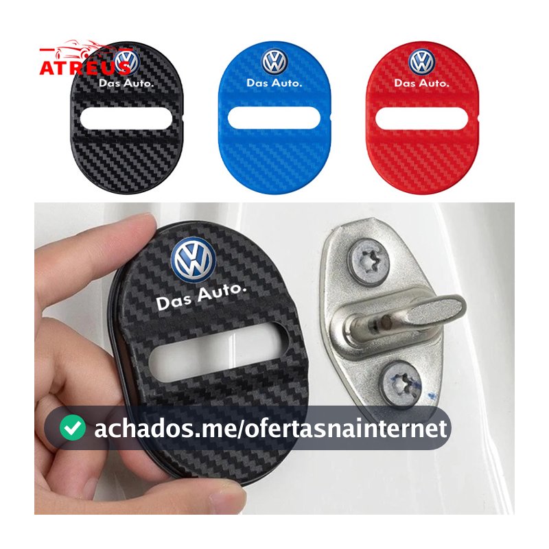 4Pçs Volkswagen Tampa De Proteção Da Fechadura Da Porta Do Carro Acessórios Para VW Polo T-Cross Saveiro Nivus Virtus