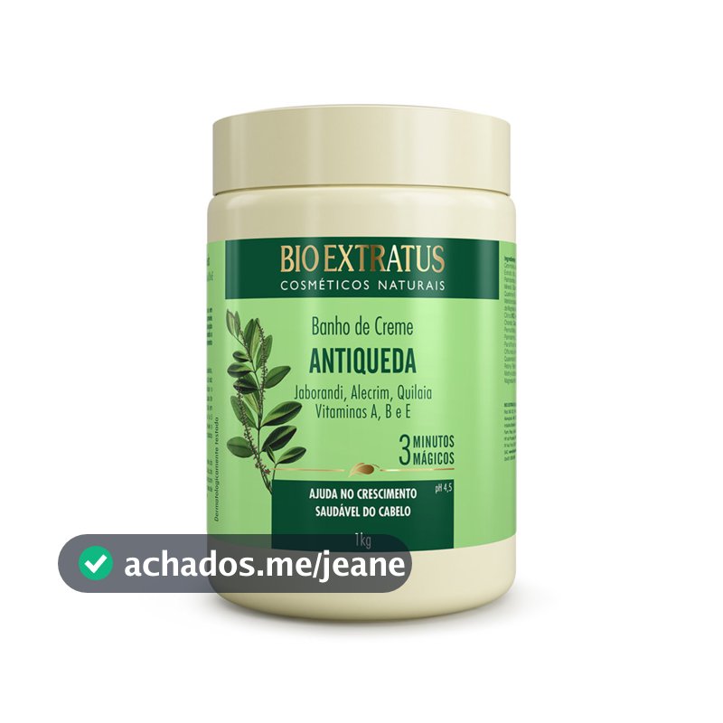Banho de Creme Antiqueda Jaborandi Bio Extratus 1Kg