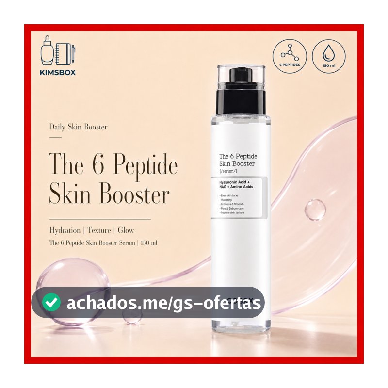 COSRX Coreano First-Step Skin Booster Serum 150ml The 6 Peptide Hidratação Textura Cuidados