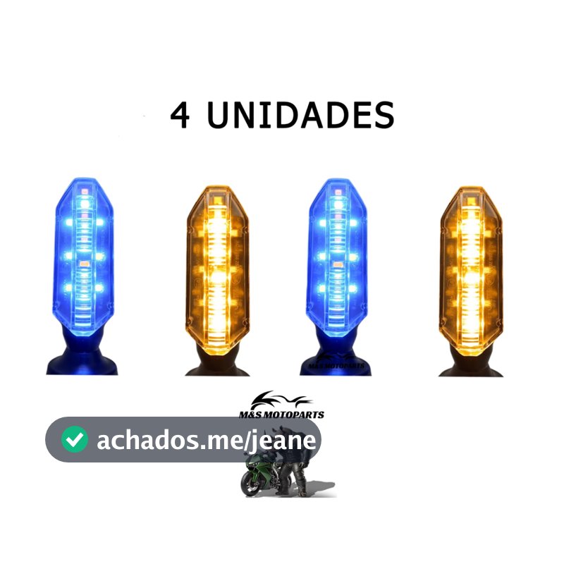 Seta Cg Titan Fan Twister Start Cb250 Pisca Led Drl Sequencial Coxim - 4 Unidades