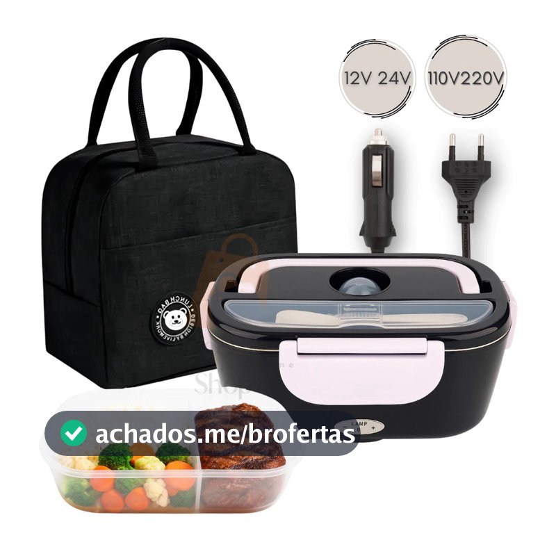 1.5L Marmita Elétrica Veicular Bivolt P/ Carro Casa Taxi Uber Caminhão 12V 24V 110V 220V