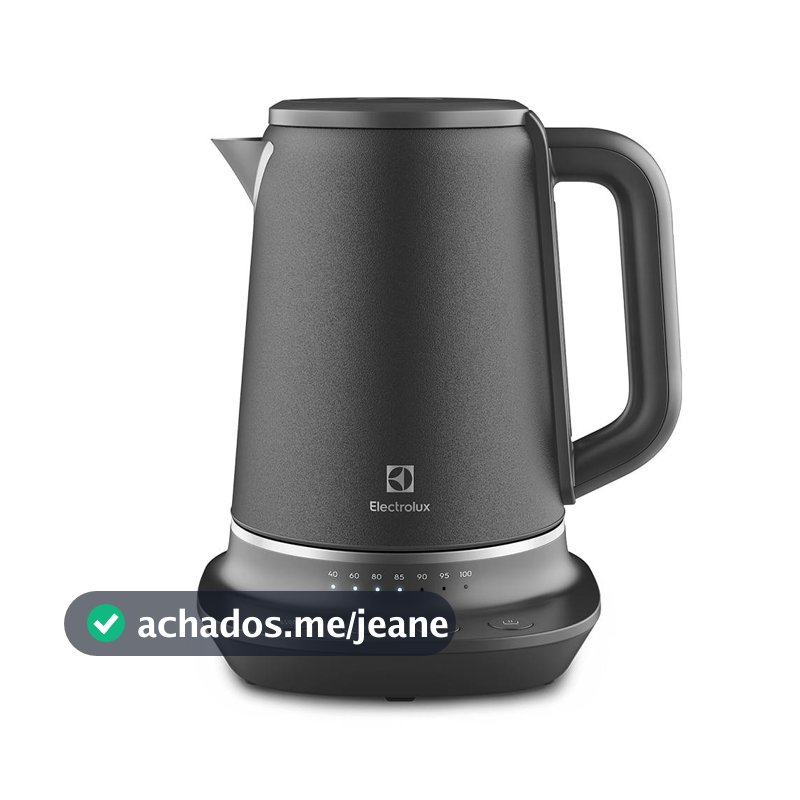 Chaleira Elétrica Electrolux 1,7L Inox Preta Expert com Tecnologia PerfectSense (EKP70)