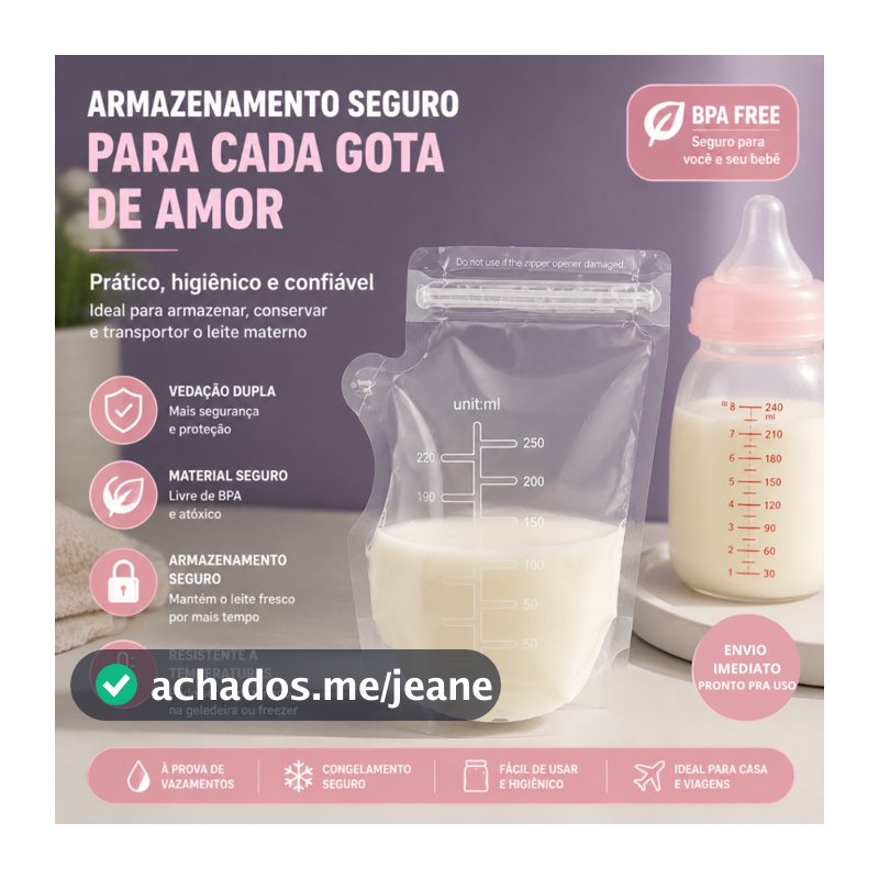saco para armazenar leite materno saquinhos para leite armazenagem segura 250ml