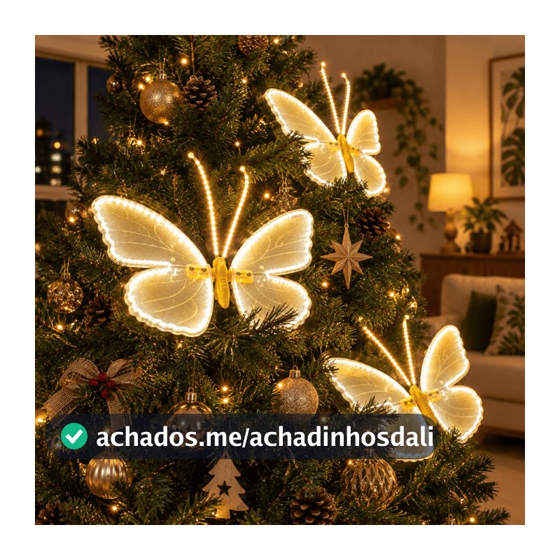 Borboleta Luminária Led Bivolt A Prova D'água Branco Quente